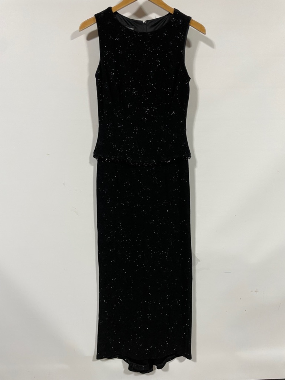 Scott McClintock Millennial 2000 Black Sparkle Sleeveless Maxi Dress